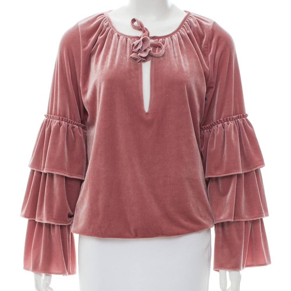 Misa Los Angelos Harlow Top, Pink, size Small